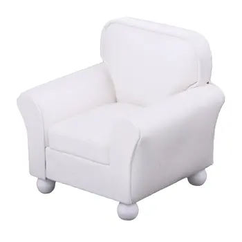 

1:12 Scale Dollhouse Furniture PU Leather Sofa Miniature Doll House Accessories Decoration Toys Birthday Gift for Children Kids
