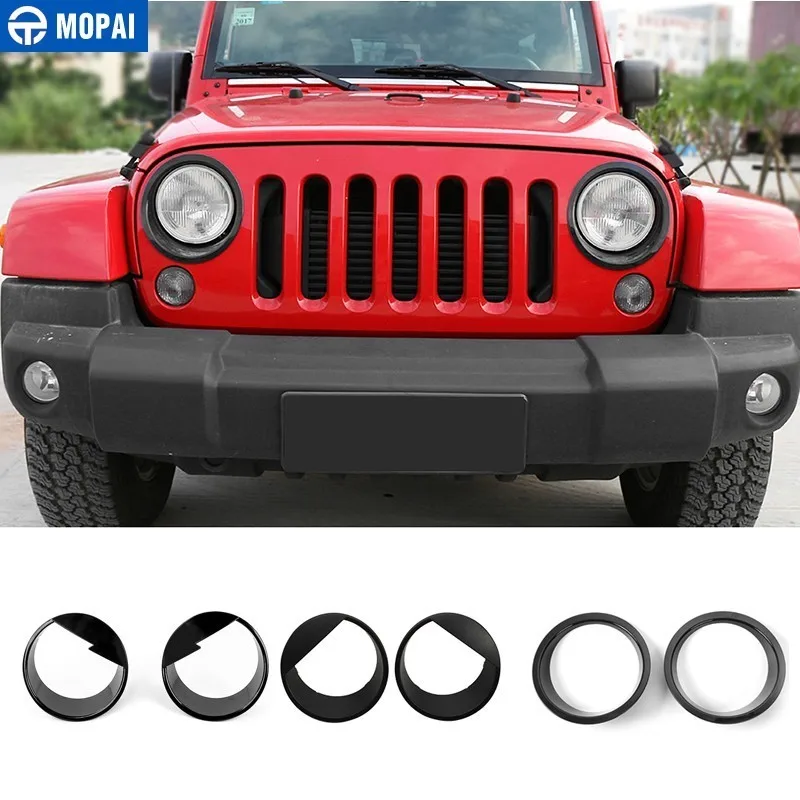 MOPAI колпаки для Jeep Wrangler JK 2007+ Автомобильная передняя фара, декоративные наклейки для Jeep Wrangler, автомобильные аксессуары