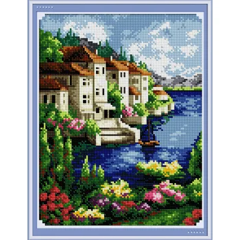 

Diamond Embroidery Full Display Diamond Mosaic Beautiful view Diamond Painting Chinese Cross Stitch Kits Home Decor For Babyroom