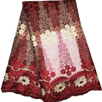 

African Lace Fabric 2018 Embroidered Nigerian Laces Fabric Bridal High Quality French Tulle Lace Fabric For Women Dress