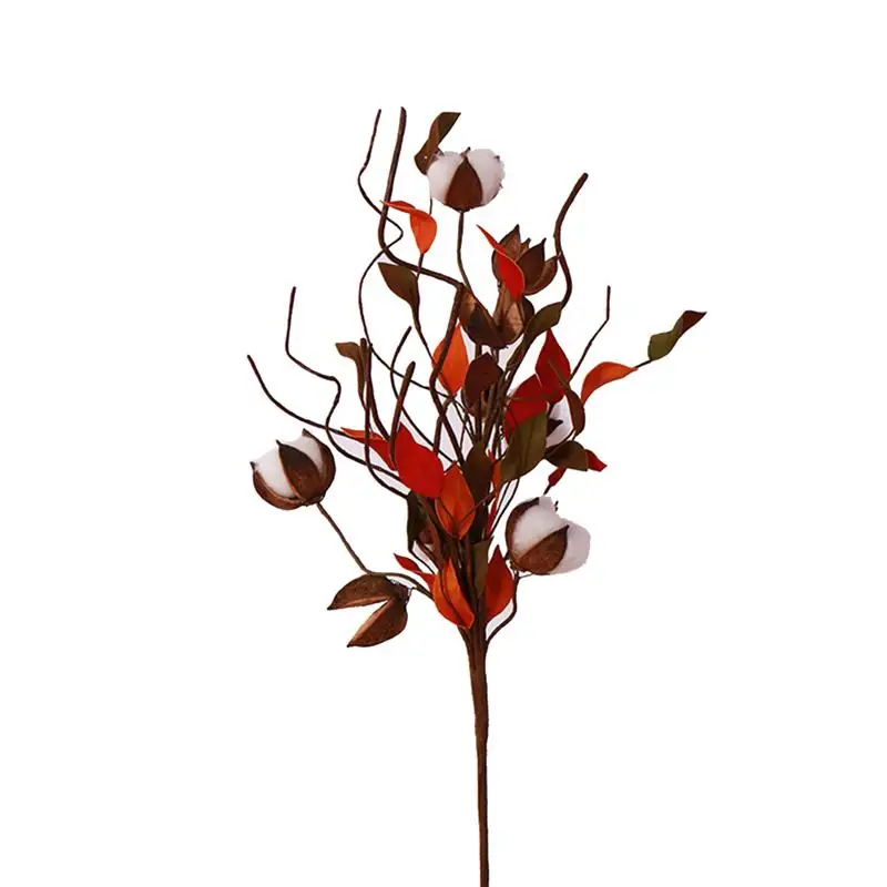 

Artistry Red Cotton Flowers Shell Crafts Single PE Cotton Dried Flowers Handmade Home Furnishings Decorative Items