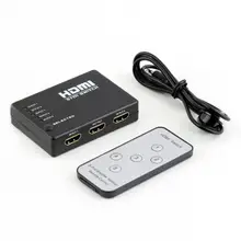 HDMI коммутатор 5 портов 1080p HDMI Выключатель Переключатель Селектор сплиттер концентратор ИК пульт дистанционного управления для HDTV