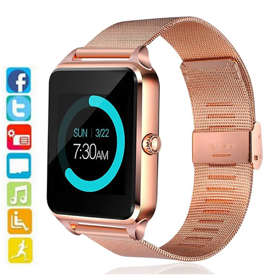 

Bluetooth Smart Watch Men Women Pedometer Message Remind Camera Health Smart Sport Watch Support TF & SIM Card For Android IOS