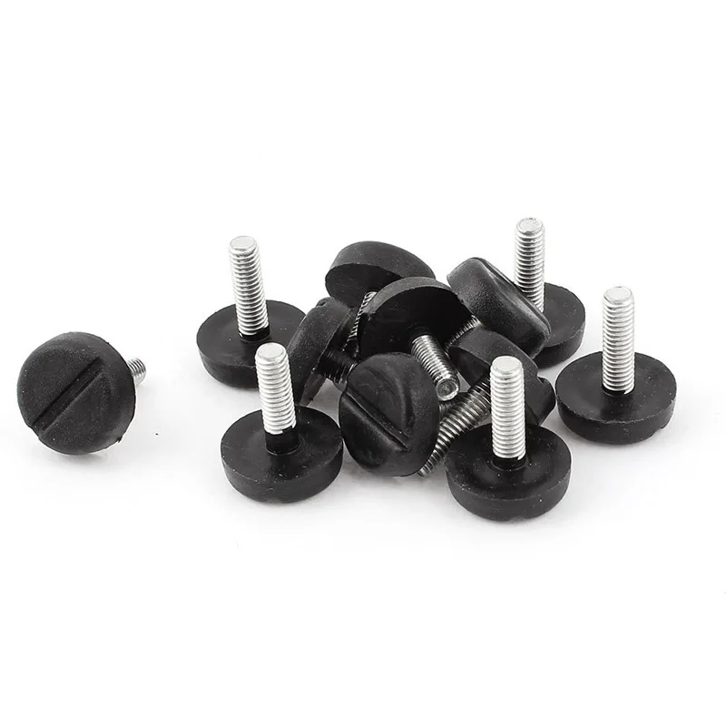

Anti-slip Adjustable Furniture Levelling Feet M6 x 20mm Thread 12 pcs
