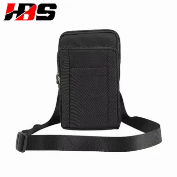

Phone Case For Huawei P6 P7 P8 P9 P10 Lite Plus P20 Zipper Holster Double Pockets Hook Loop Pouch With Belt Shoulder Bag