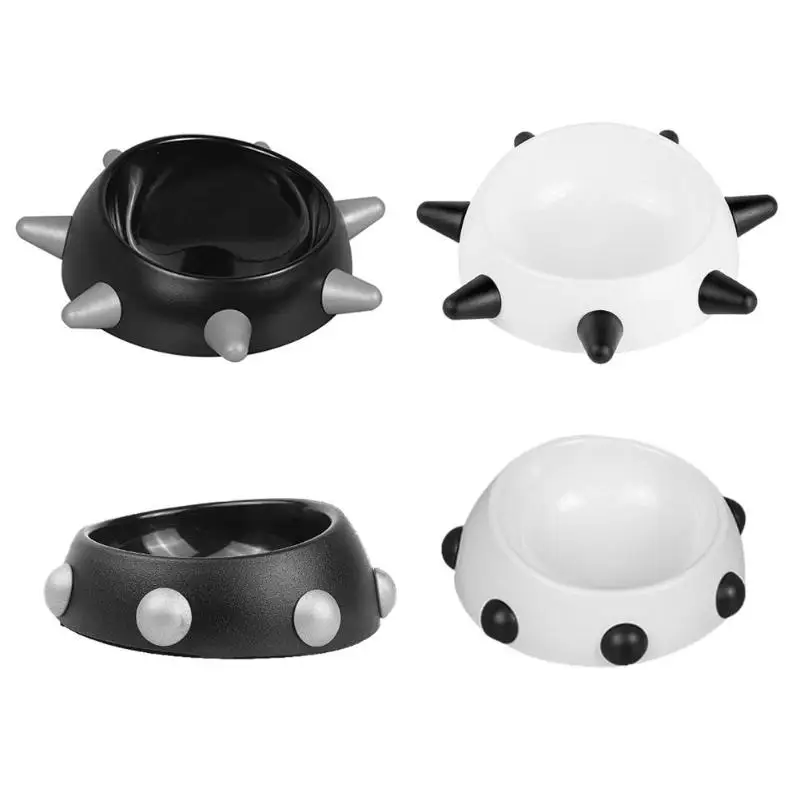 

Pet Rivets Beveled Bowl Cat Dog Puppy Food Feeding Water Drinking Feeder Bowl mouth edge is smooth, easy to clean