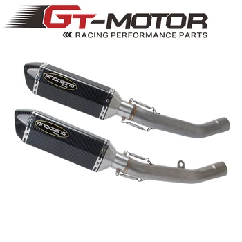 

Motorcycle Exhaust System Slip On Middle Pipe Link Pipe For KAWASAKI Z750 2010-2014 Z800 2013-2016 SLIP-ON with Exhaust Muffler