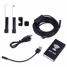 Горячая F140 5,5 мм wifi эндоскоп жесткий кабель с регулируемой кнопкой светильник черная Водонепроницаемая оральная камера эндоскопа 640*480