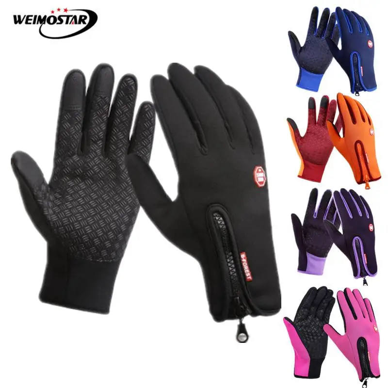 

Winter Sport Cycling Gloves Touch Screen Full Finger Bike Gloves Windproof Thermal Fleece Anti-slip mtb Bicycle Skiing Gloves