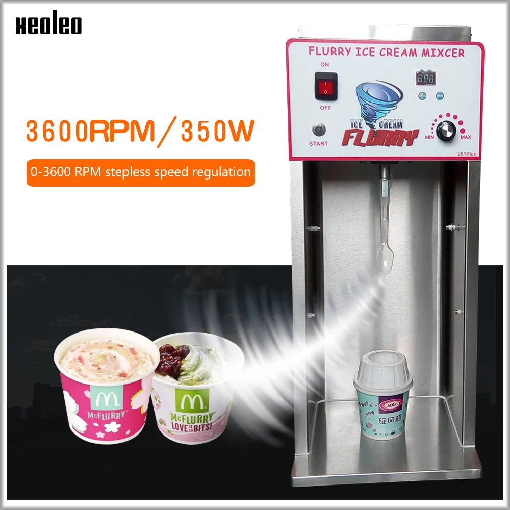 XEOLEO 3600rpm MC Flurry Ice cream maker 350W Milkshaker with Stepless