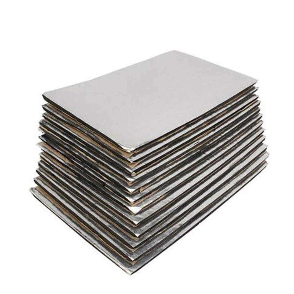 

12Pcs Car Aluminum Foil Insulation Closed Cell Foam Sheet 10mm Car Van Sound Proofing Deadening Insulation Car Hood Insulation