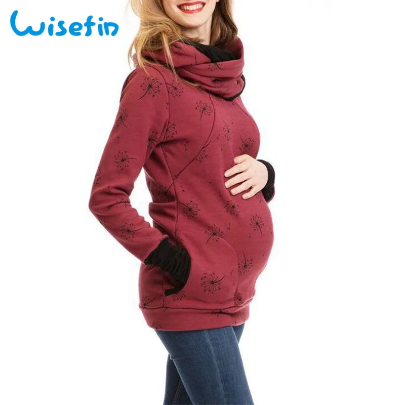 Wisefin Maternity Clothes For Women Dot Pregnancy Hooded Tops T-Shirt Winter Breastfeeding Nursing Pregnant Tee Shirt Autumn Wisefin Maternity Clothes For Women Dot Pregnancy Hooded Tops T-Shirt Winter Breastfeeding Nursing Pregnant Tee Shirt Autumn
