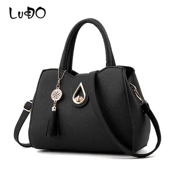 

LUCDO Fashion New Tassel Women Message Bags Brand High Quality Handbag Sweet Girls Bolsos Tote Ladies Shoulder Shell Bag Bolsa