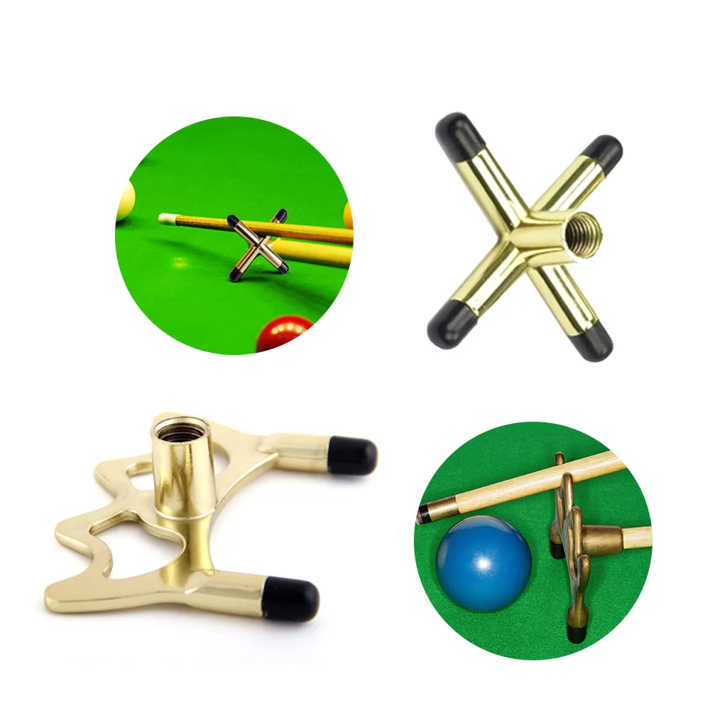 2PCS Metal Imperial Pool Billiard Cue Bridge Head Billiards Rod Rack