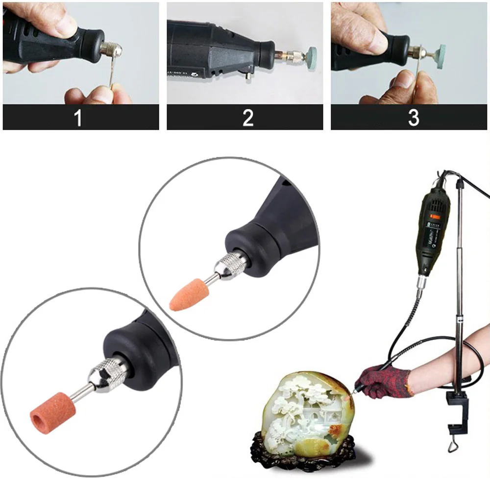 

Multi-function Electric Grinding Set 110-230V AC Regulating Speed Drill Grinder Tool Engraving Kit With 114pcs Accessories