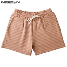 Для мужчин в Полоску Шорты повседневные шорты эластичная кулиска на талии пляжные шорты, для пляжа отпуск Для женщин Для мужчин спортивные джоггеры тренажерные залы