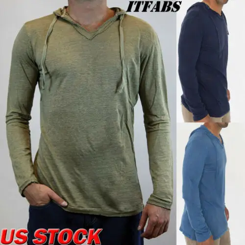 Fashion Spring Men Long Sleeve Gym T Shirt Casual Plain Tee Sport Activewear Tops Slim Fit V Neck Tees New | Мужская одежда