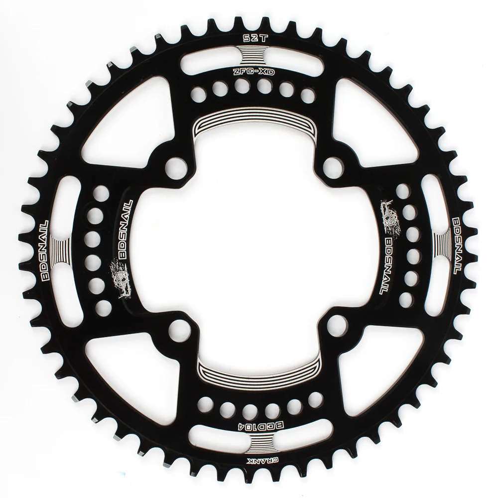 

Bike Chainring 104BCD Mountain Bike Single Chain Ring Disc Narrow Wide Chainring 44T / 46T / 48T / 50T / 52T