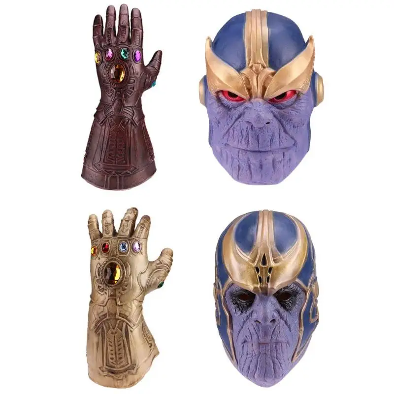 

Thanos Infinity Gauntlet Avengers War Glove Headgear Cosplay Party Props