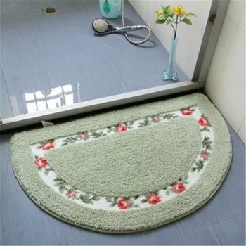 

Microfiber Flower Rugs Bath Mats Garden And Rustic Semicircle Non-slip Absorbent Pad Doormat Carpet Hallway Bathroom Products