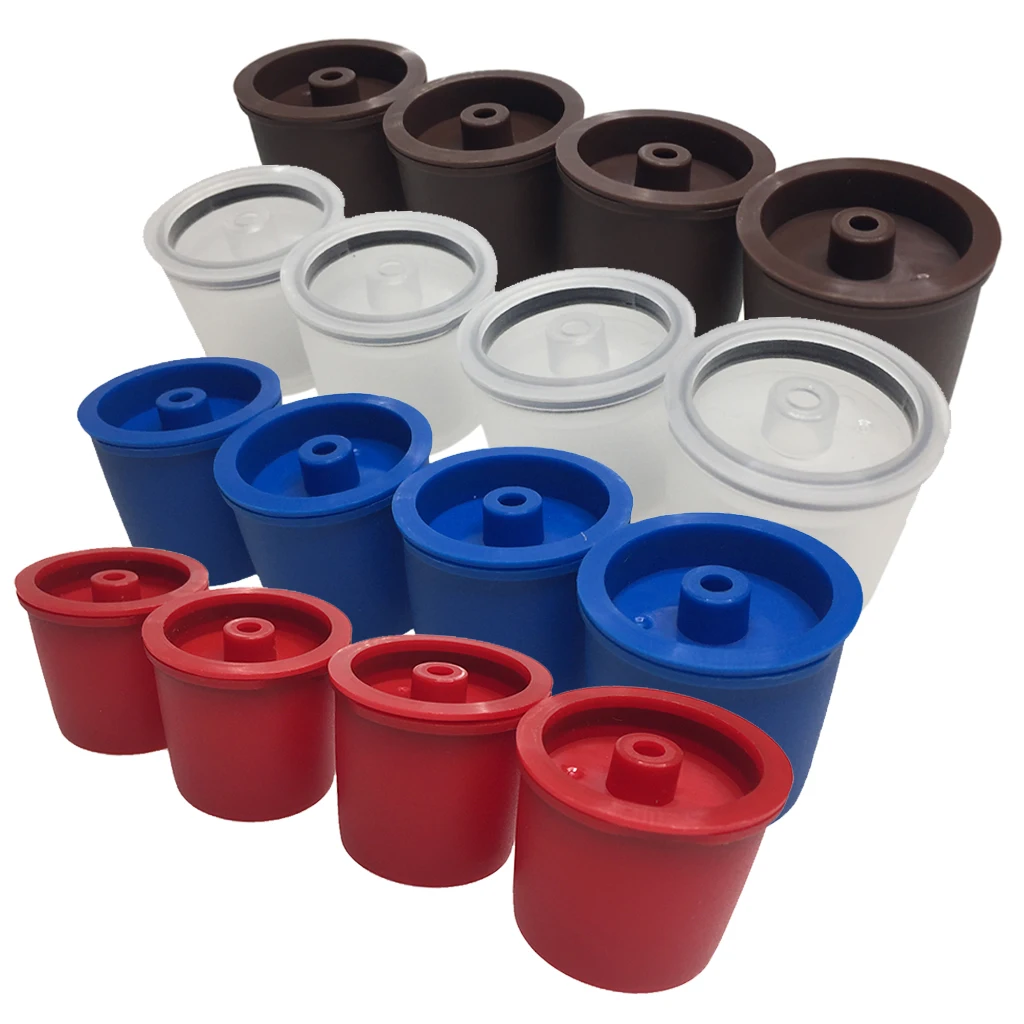 

Party Supply 4Pcs Reusable Plastic Filters Refillable Coffee Capsules Pod K-Cups grade PP plastic and stainless steel for Illy