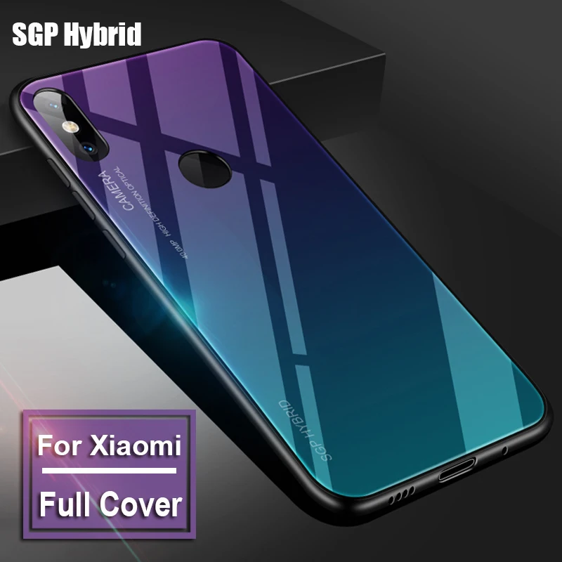 

For Xiaomi mi a1 a2 5x 6x 8 lite note 3 mix 2 2s Glass Case Shock Proof Luxury Slim Tempered Glass Cover For Xiaomi 6 back Coque
