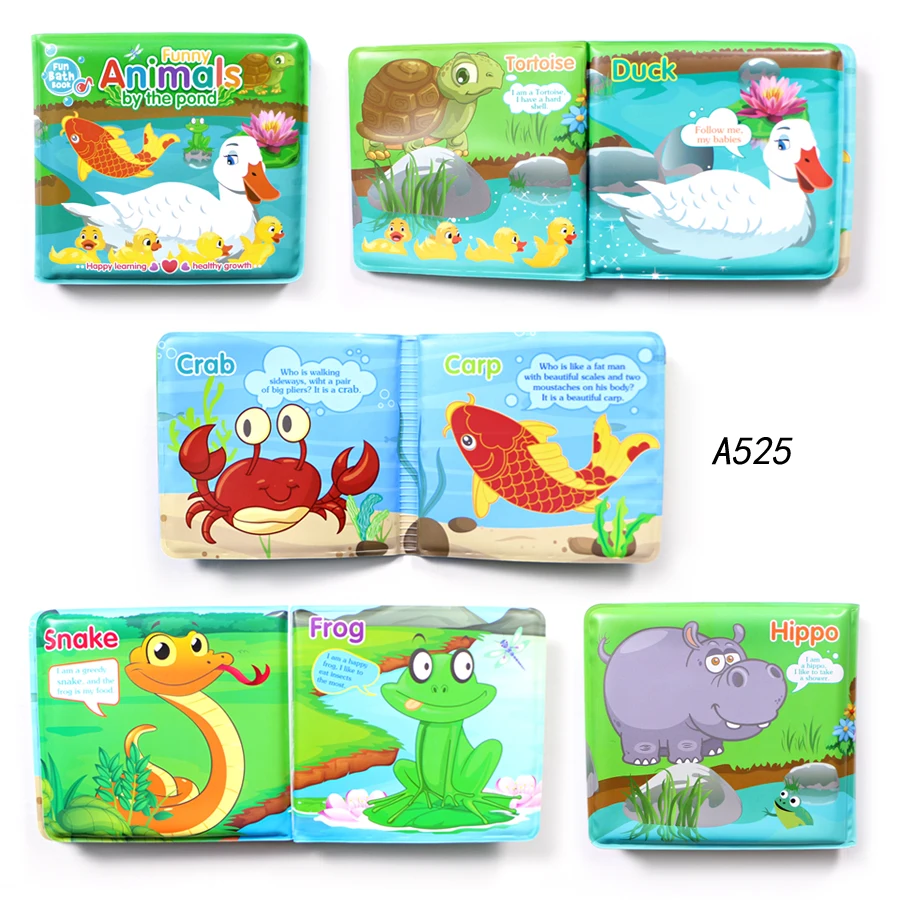 New Water Bath Book Bathing Toy Swimming Cognitive Floating Toys for Baby,10 Themes Bath Book Learning Animal Count Sports Toy 3