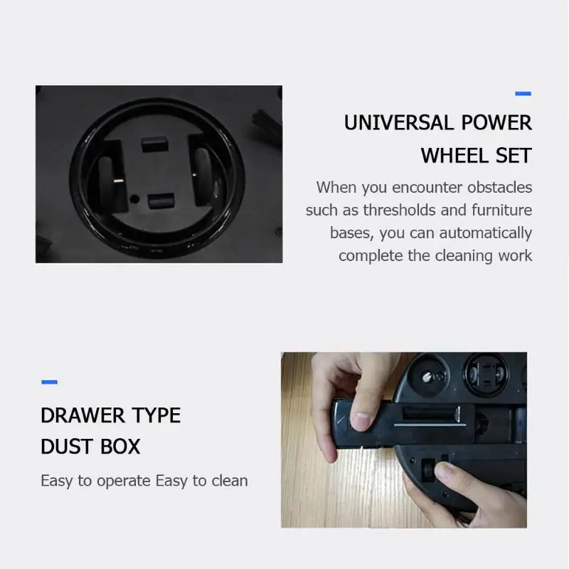 2 In 1 Rechargeable Floor Sweeping Robot Dust Catcher Household Intelligent Induction Floor Sweeping Robot Vacuum Cleaner Mop
