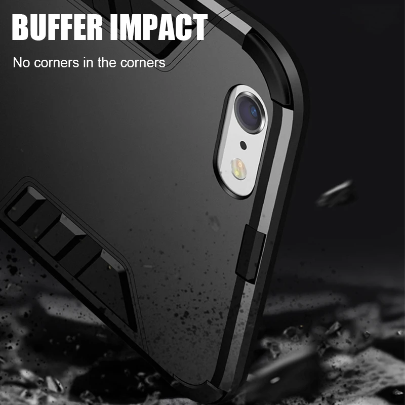 Противоударный чехол OLAF Armor для iPhone Xs Max 7 6 6s 8 Plus Мягкий защитный из ТПУ 5 5S с