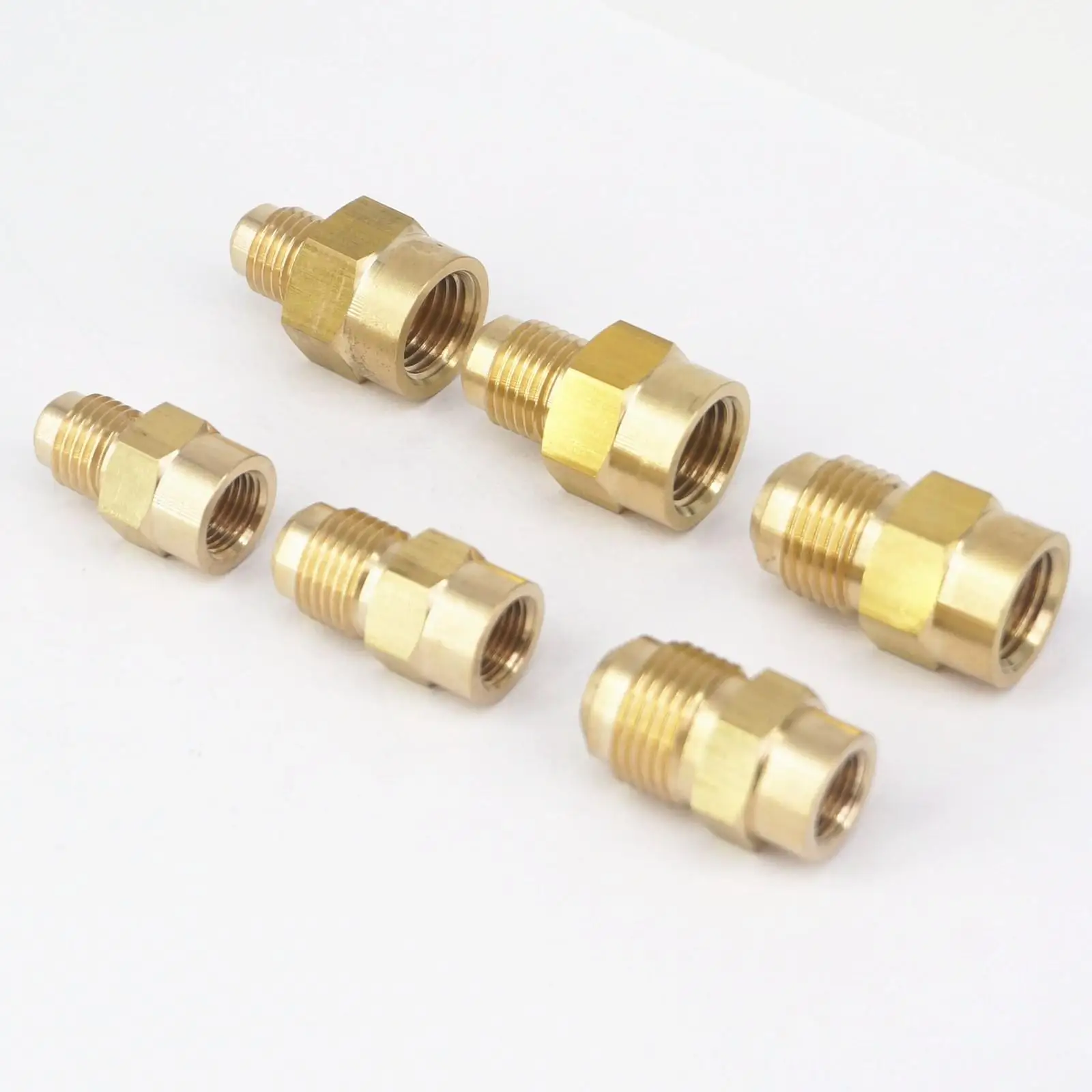 Raccord De Frein Laiton 7/16 UNF Mâle - 3/8 UNF Femelle - Lot De 2 Pièces - Pour Circuits Hydrauliques