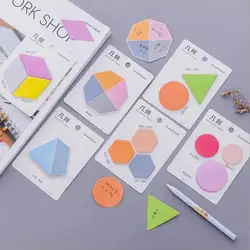 Цветной геометрический узор самоклеющиеся липкая бумага для заметок стикер для заметок планировщик офис стикеры Канцелярские и школьные