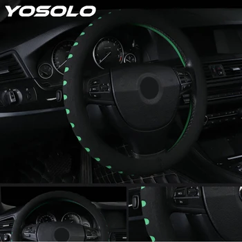 

YOSOLO Car Steering-wheel Covers Universal Diameter 38cm Fit For Most Cars EVA Punching Car-styling Car Steering Wheel Cover