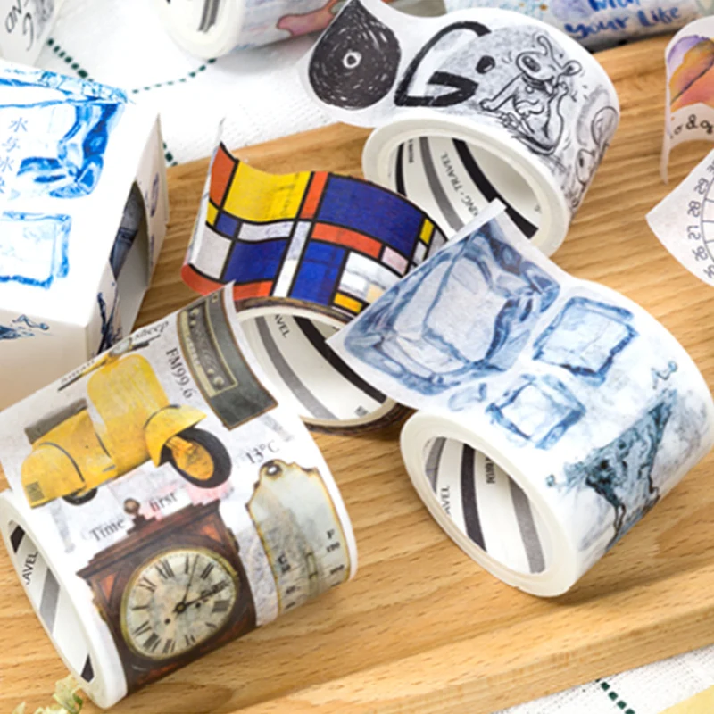 

3-5cm*5m Beautiful mushroom res t12 Cute w34 Masking Scrapbooking Stikcer Creative Adhesive Decoration Washi Tape