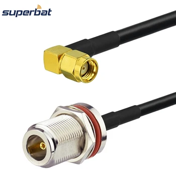 

Superbat N-Type Female Jack Bulkhead O-ring to RP-SMA Male RA Connector Pigtail Cable KSR195 50cm for Wifi 3G/4G Wireless