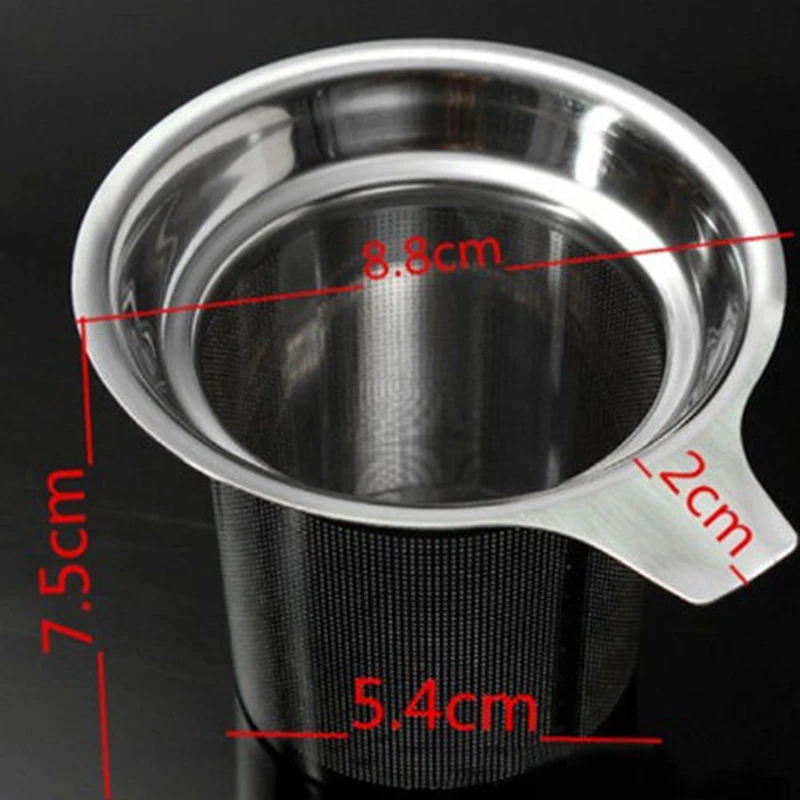 Сетчатый фильтр из нержавеющей стали для заварки чая, многоразовый фильтр, 304