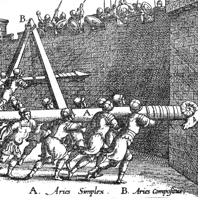 Постер с постером Battering Rams Ancient Roman Warfare (24x18)|Таблички и знаки| |