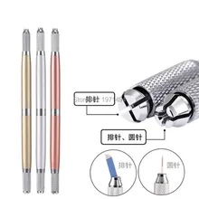 Акция 10 шт. ручная ручка для макияжа 3D дизайн бровей Татуировка губ ручка Перманентный макияж ручное оборудование вышивка ручка для микроблейдинга