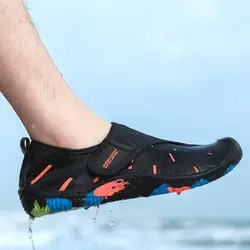 Мужская обувь для плавания пляжная обувь для любителей фитнеса легкая морская дышащая обувь на липучке уличная Женская быстросохнущая
