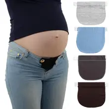 Premamá cintura elástica extensor suave pantalones cinturón extensión hebilla botón alargamiento mujeres embarazadas embarazo ajustable