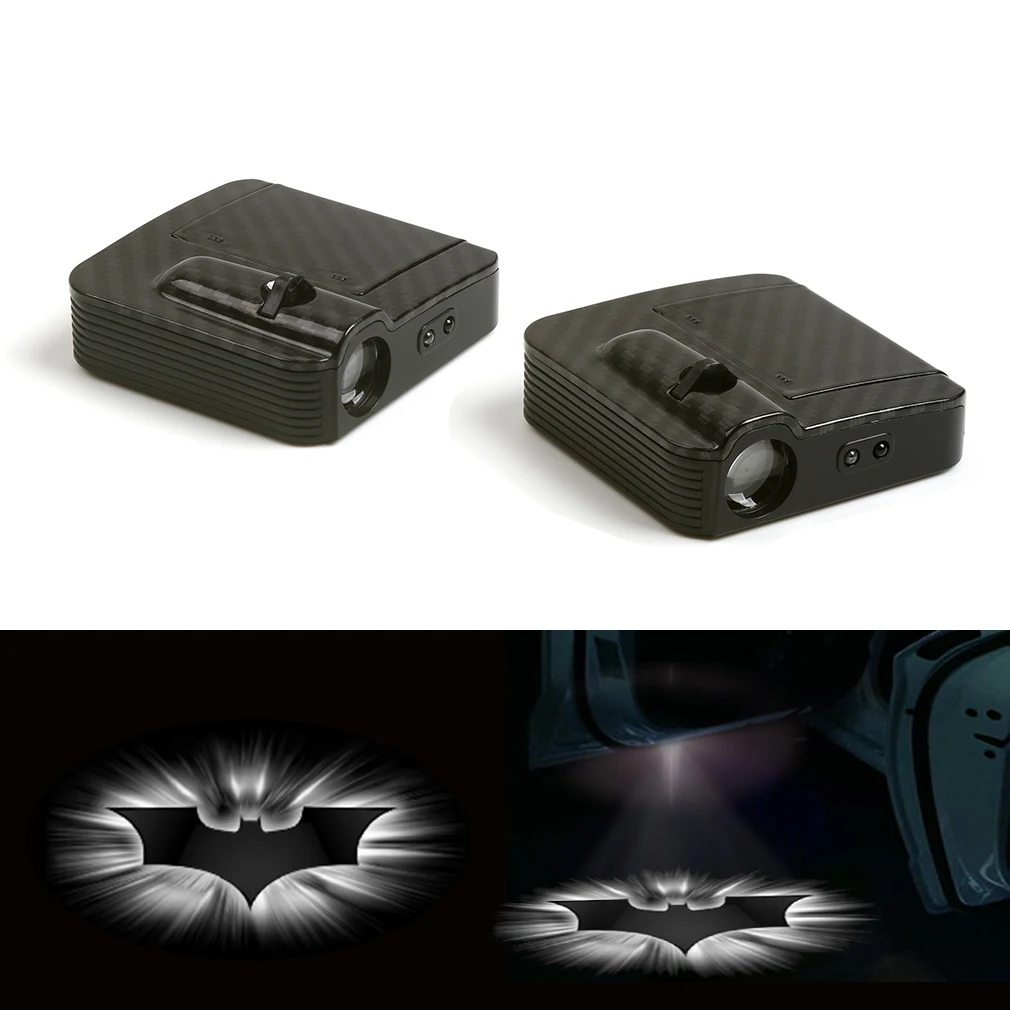 باب السيارة ترحيب أضواء للأبيض باتمان شعار العارض LED مصباح باب السيارة ترحيب أضواء للأبيض باتمان شعار العارض LED مصباح