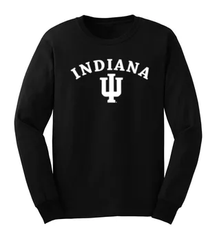 

Mens Indiana Hoosiers Arch Casual Long Sleeve T-Shirts Men Tee