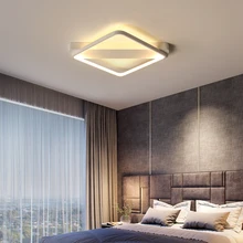 Современная квадратная люстра, потолочный светильник, светильник для гостиной, спальни, переменный ток, 110 В, 220 В, 240 в, светодиодный потолочный светильник для помещений, Lamparas De Techo