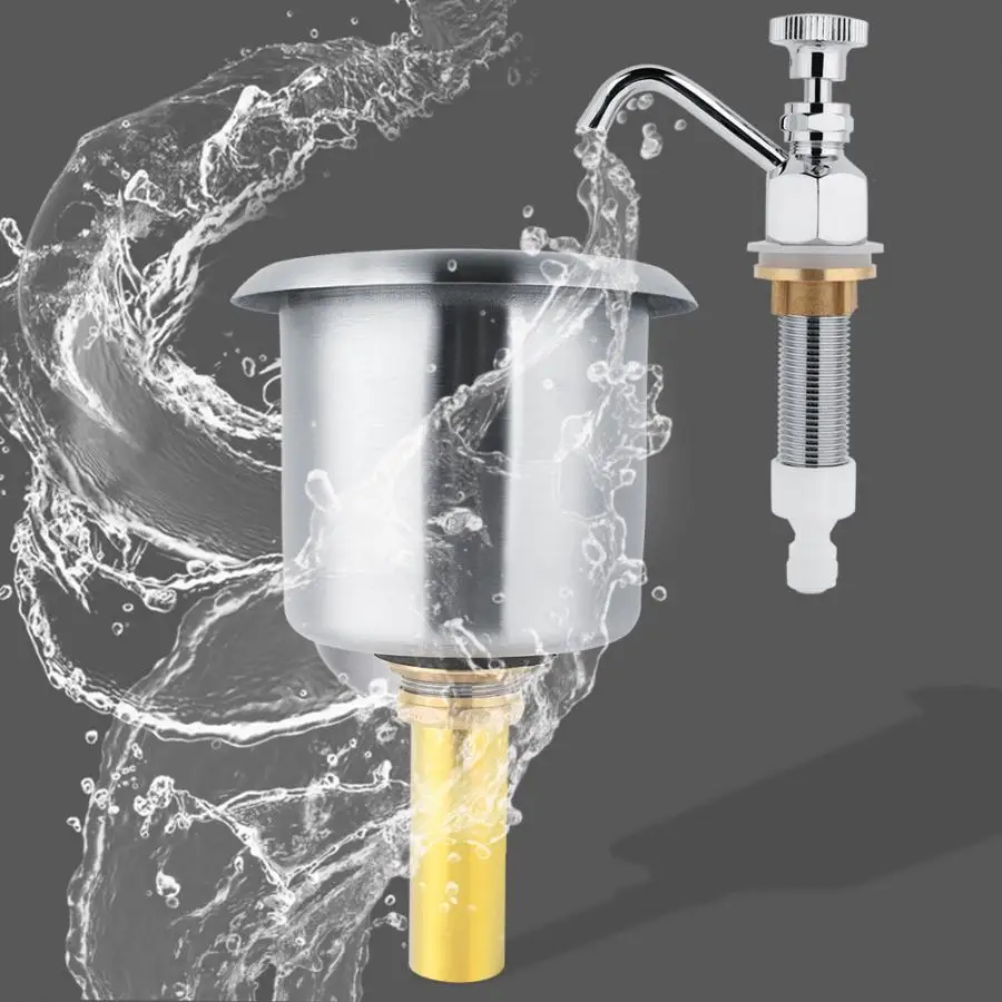 

Reusable Stainless Steel Dipperwell Set Faucet + Sink Coffee Shop Accessory Washing Tool Household Office Coffee Shop Coffeeware