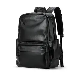 Мужской рюкзак из натуральной коровьей кожи для ноутбука, Мужская школьная сумка высокого качества, мужские рюкзаки в Корейском стиле