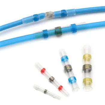 

20Pcs Heat Shrink Sordering Terminals Waterproof Solder Sleeve Tube Insulated Butt Electrical Wire Connectors 26-10 AWG Kit