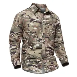 Новые Тактические Военная Униформа камуфляж быстросохнущие рубашки армейская одежда с длинными рукавами Человек Весна/Лето солдат форма