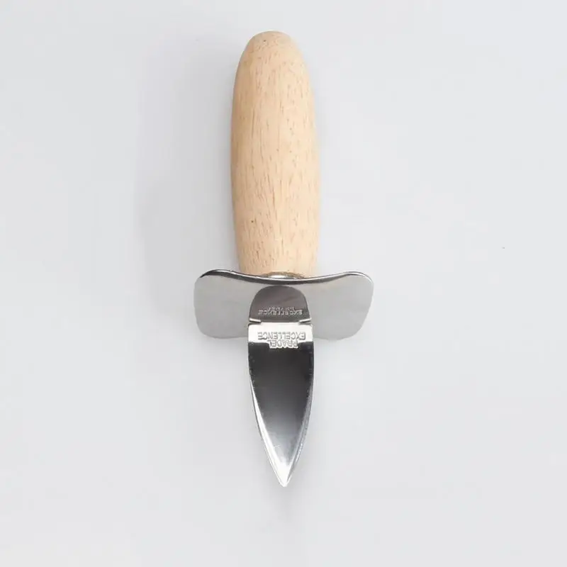 

Multifunction Utility Kitchen Tools Stainless Steel Wooden Handle Oyster Knife Sharp-edged Shucker Shell Seafood Opener Tool
