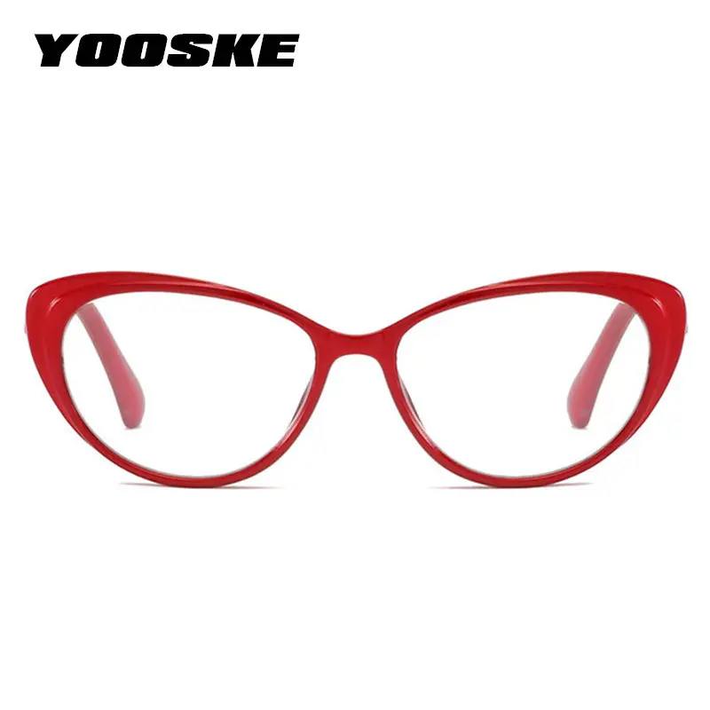 YOOSKE, трендовые очки для чтения с кошачьими глазами, женские прозрачные линзы, очки для пресбиопии, очки по рецепту+ 1,5, 2,0, 2,5, 3,0, 3,5