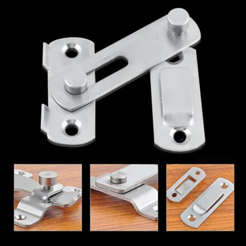

Latch Door Anti theft Plastic Steel Hasp T lock Sliding Windows Children Lock