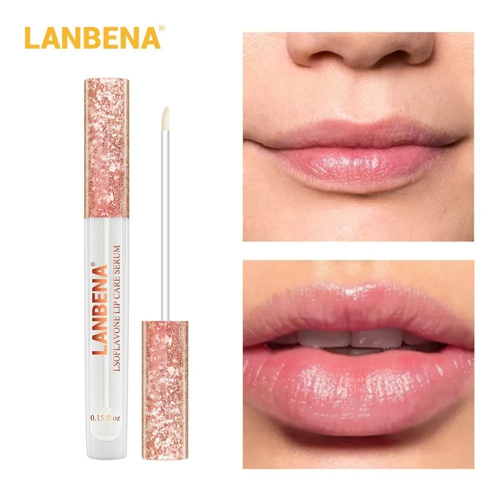

Lip Care Serum Moisturizing Lsoflavone Lip Mask Plumper Increase Lip Elasticity Reduce Fine Lines Repairing Exfoliation Beauty